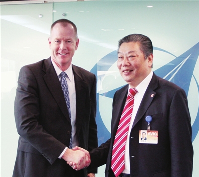 中航工業(yè)總經(jīng)理林左鳴會見德事隆及賽斯納總裁